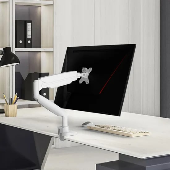 카멜마운트 MSS1H 싱글 고중량 모니터 거치대 모니터암 스탠드, 화이트, 1개