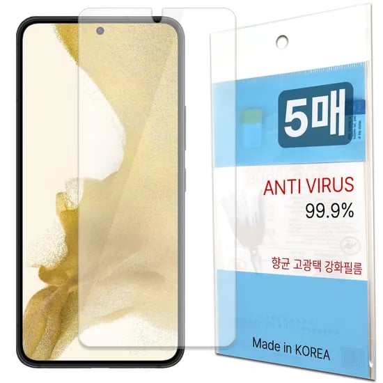 레드울프 강화 핸드폰 액정보호필름, 갤럭시 S22 (S9), 5매, 1개