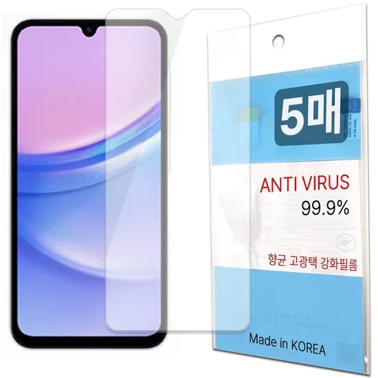 레드울프 강화 핸드폰 액정보호필름, 5매, 갤럭시A15