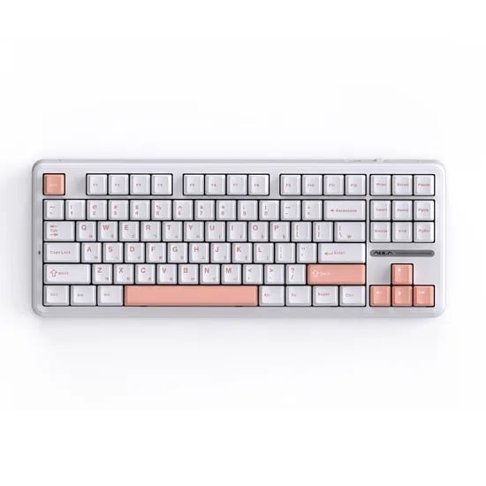 AULA F87 Pro 유선 기계식 키보드, F87 Pro, 저소음 바다축, 라이트 올리비아, 1개