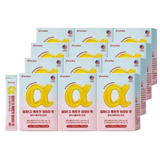 알파CD 제로컷 알파시클로덱스트린, 3g, 14포, 12박스