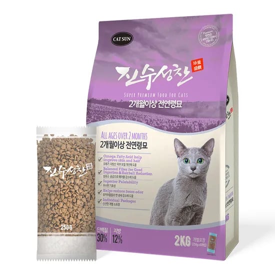진수성찬 고양이 사료 대용량, 2kg, 1개, 닭