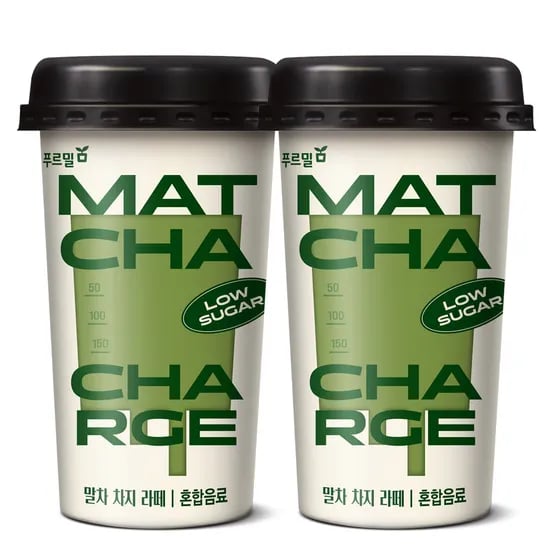 푸르밀 저당 제주산 말차 차지 라떼, 200ml, 20개