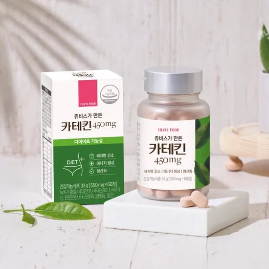 쥬비스가 만든 카테킨 450mg, 60정, 1박스