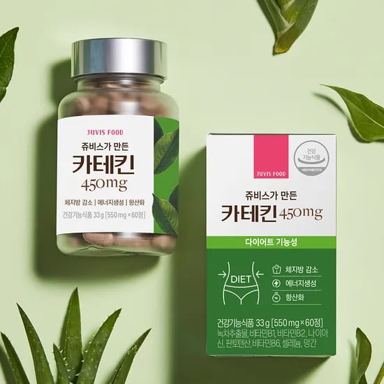 쥬비스가 만든 카테킨 450mg, 60정, 1박스