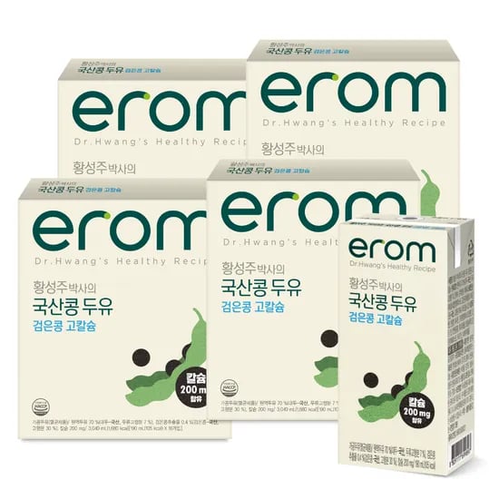 황성주 박사의 국산콩 두유 검은콩 고칼슘, 190ml, 64개