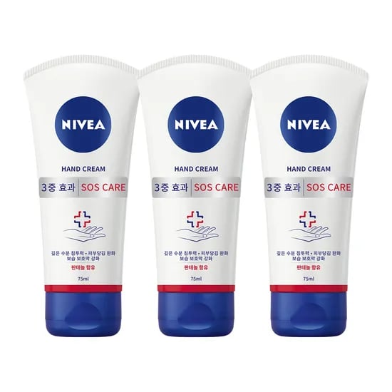 니베아 SOS케어 핸드크림, 75ml, 3개