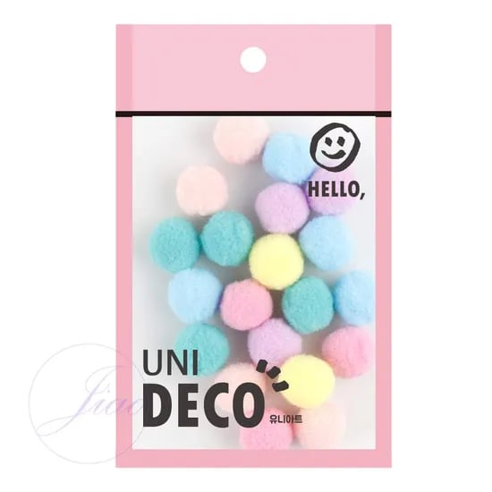 유니아트 솜사탕 퐁퐁 파스텔 기본 20mm 1000개 4,300원