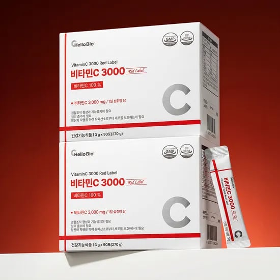 헬로바이오 비타민C 3000 Red Label, 3g, 90포, 2박스