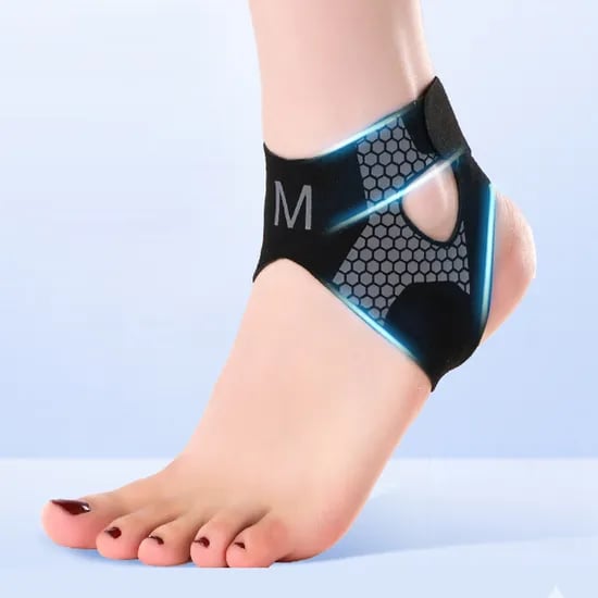 강력 고정 발목 보호대, 블랙, M, 2개