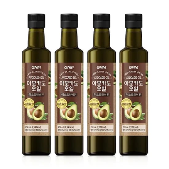 GNM 아보카도오일 엑스트라버진, 250ml, 4개