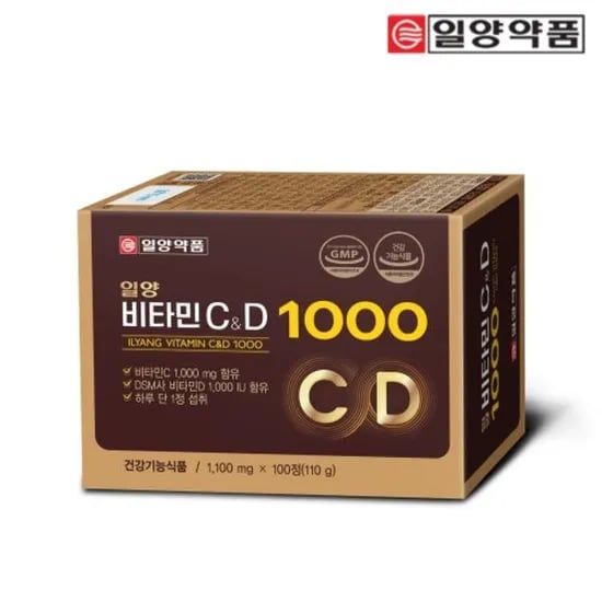 일양약품 일양비타민C&D1000, 100정, 1박스