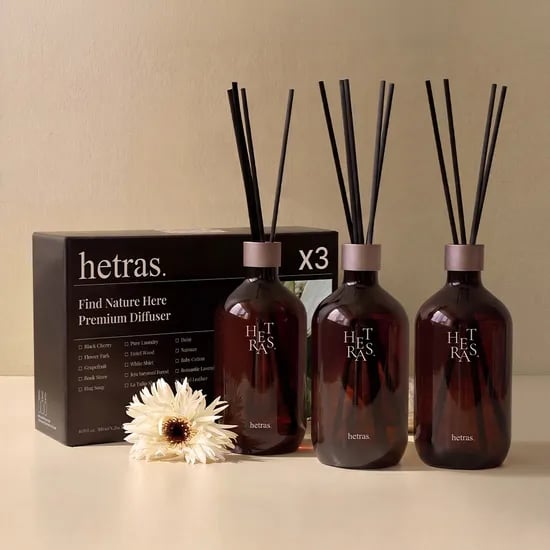 헤트라스 프리미엄 대용량 디퓨저, 플라워파크, 500ml, 3개