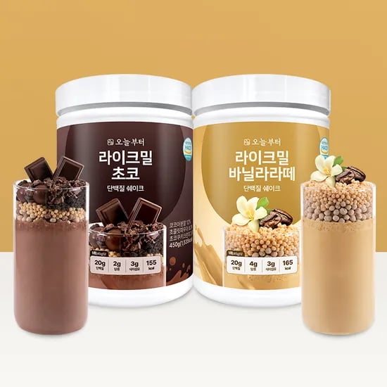 오늘부터 라이크밀, 초코 450g 1개 + 바닐라라떼 450g 1개, 2개