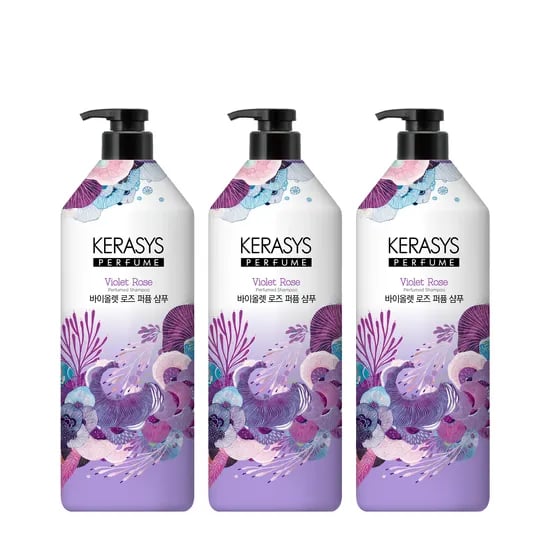 애경산업 케라시스 바이올렛 로즈 퍼퓸 샴푸, 1000ml, 3개