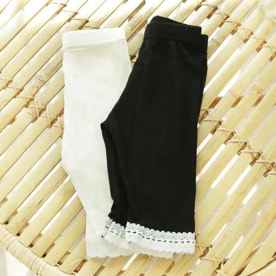 화사한 플라워 밑단 레이스 여아 데일리 레깅스 블랙 11호 7,742원