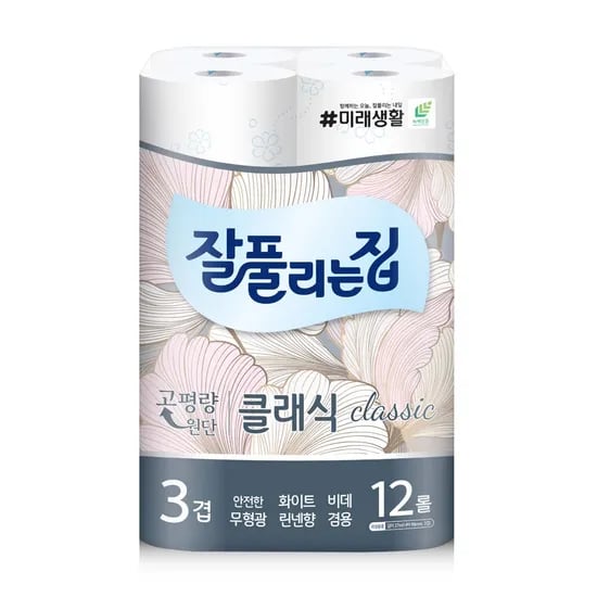 미래생활 잘풀리는집 클래식, 3겹, 27m, 12롤, 1팩