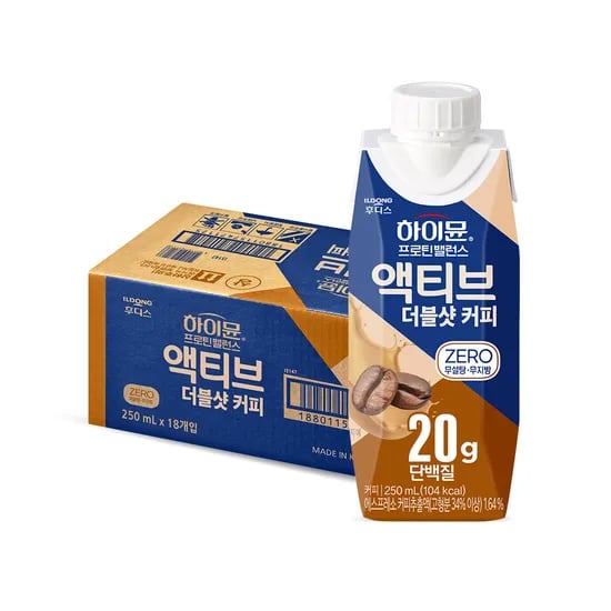 일동후디스 하이뮨 프로틴 밸런스 액티브, 더블샷커피, 250ml, 18개입