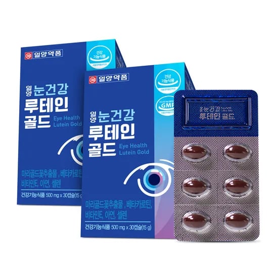 일양약품 눈건강 루테인 골드, 500mg, 30캡슐, 2박스