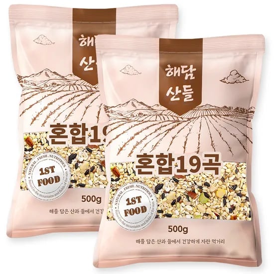 해담산들 국산 혼합19곡, 500g, 2봉
