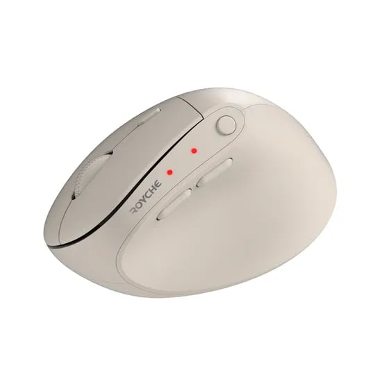 로이체 무선 블루투스 버티컬 마우스 RX-650V, 아이보리, 1개