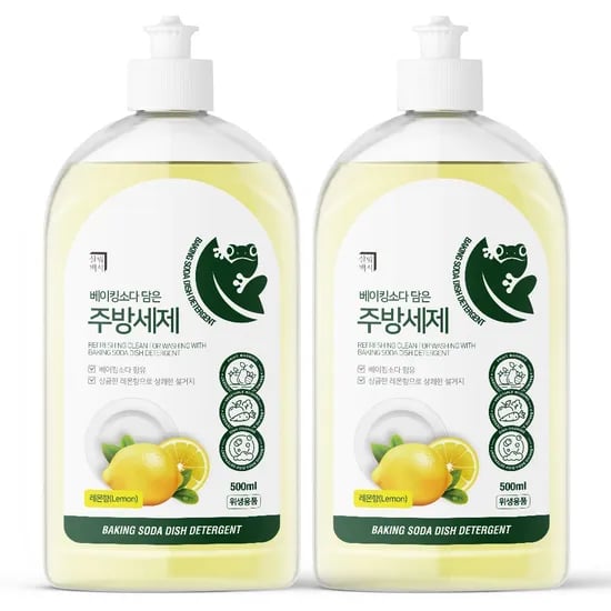 살림백서 베이킹소다 담은 주방세제 레몬향, 500ml, 2개