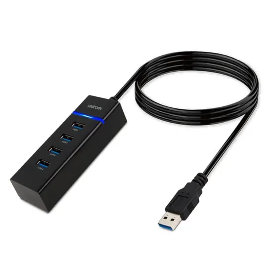 유니콘 USB 3.1 A타입 4포트 허브, LH-4000A, 1.8m, 5Gbps, 1개