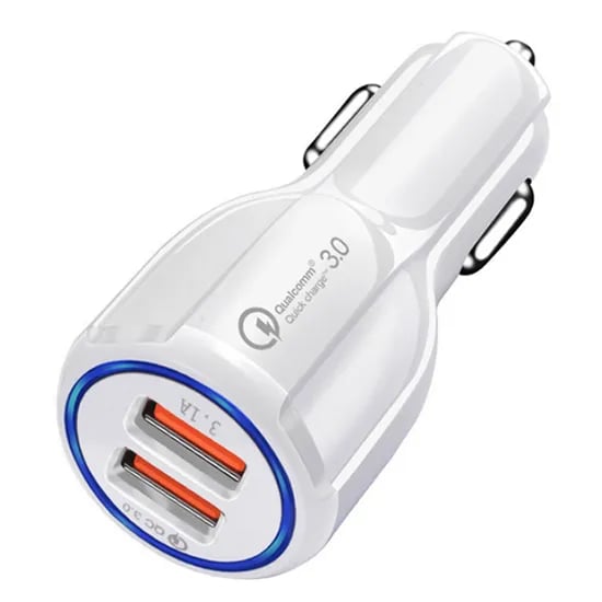 디지지 차량용 35W 2포트 고속 충전기, 화이트, 1개