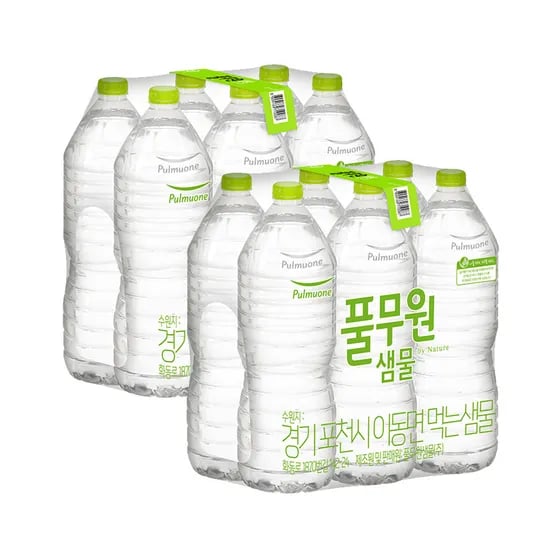 풀무원샘물 라벨랜덤, 2L, 12개