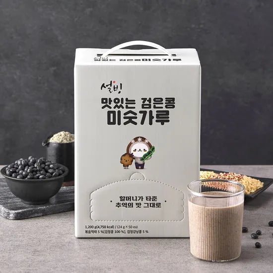 설빙 맛있는 검은콩 미숫가루, 24g, 50개입, 1박스