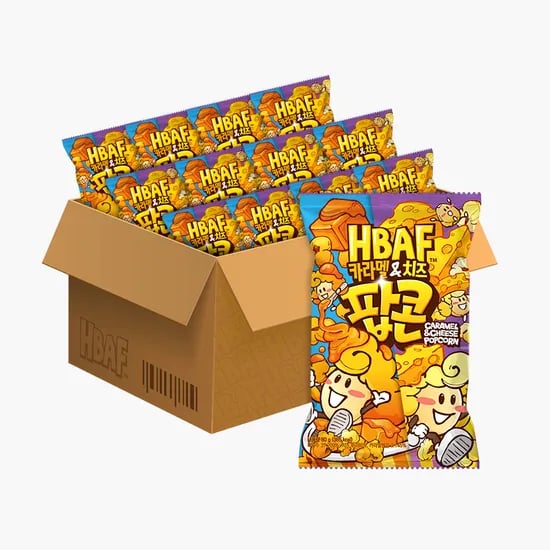 바프 카라멜&치즈 팝콘, 80g, 12개