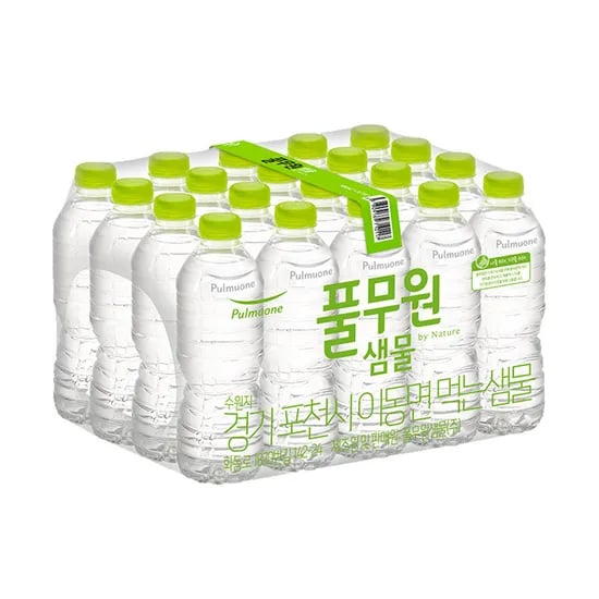 풀무원 샘물 생수, 무라벨, 500ml, 80개
