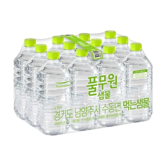 풀무원샘물 무라벨 생수, 1.0L, 24개