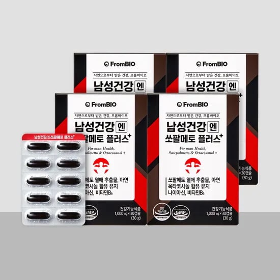 프롬바이오 남성건강엔 쏘팔메토 플러스, 30캡슐, 4박스