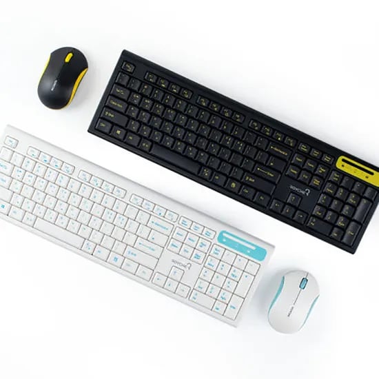 로이체 슬림 저소음 무선 키보드 마우스 세트 콤보, RX-3100, 블랙, 일반형, 1개