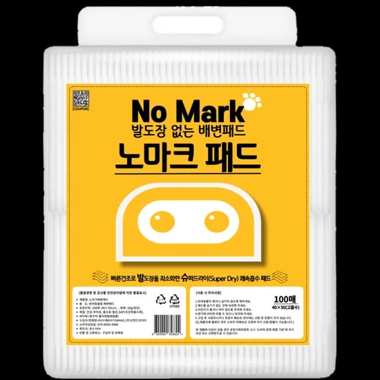 노마크 반려견 강아지 배변패드 표준형 고흡수 100매 1개
