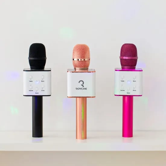 로이체 블루투스 무선 휴대용 노래방 마이크 BTS-30KM-RG 미러볼 로즈골드 1개 19,900원