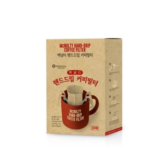 맥널티 핸드드립 커피필터 30매 1박스 7,100원