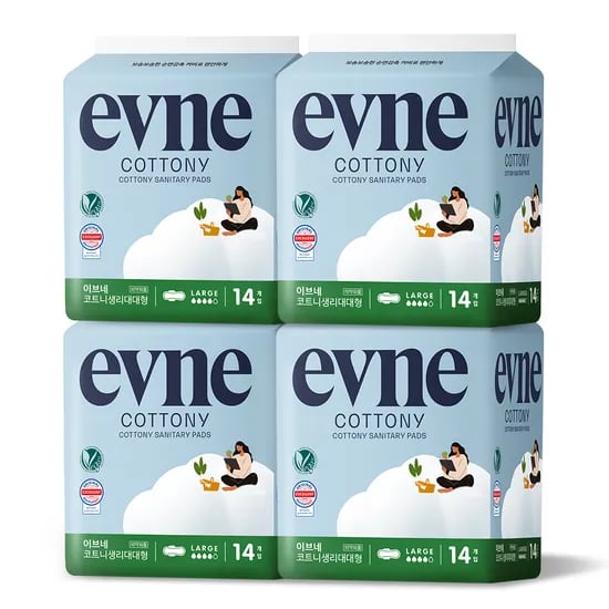 이브네 코트니 생리대 대형 14매입 4팩