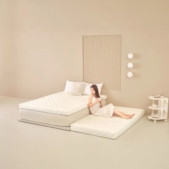 숙면연구소 베이직 탄탄한 매트리스, 그레이, 슈퍼싱글, 6cm