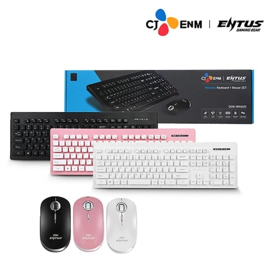 CJ ENM ENTUS WKM20 무선 키보드 마우스 세트