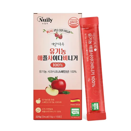 [뉴일리] 유기농 애플 사이다 비니거 15포 데일리 톡톡 애사비