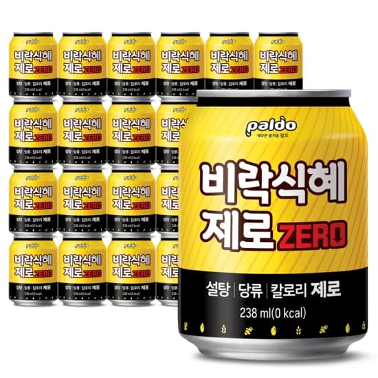 팔도 비락 식혜 제로 238ml 뚱캔 x 24캔 (10,773원/무료) 팔도 비락 식혜 제로 238ml 뚱캔 x 24캔 (10,773원/무료)