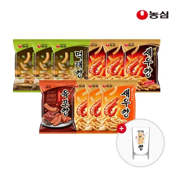 안주깡세트(새우깡3+매운새우깡3+먹태깡3+육포깡1)+변색컵 (10,250원) (무료) 안주깡세트(새우깡3+매운새우깡3+먹태깡3+육포깡1)+변색컵 (10,250원) (무료)