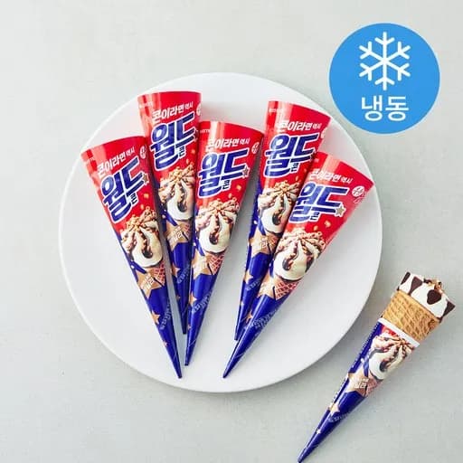 롯데웰푸드 월드콘 아이스크림 (냉동) 7,000원 롯데웰푸드 월드콘 아이스크림 (냉동) 7,000원