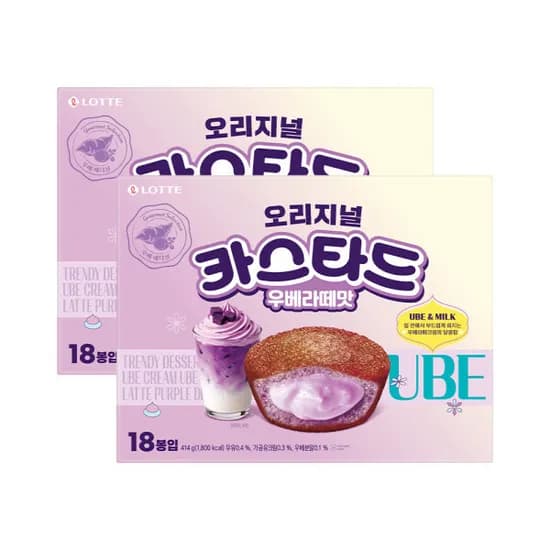 신제품 카스타드 우베라떼맛 414g 2개 신제품 카스타드 우베라떼맛 414g 2개