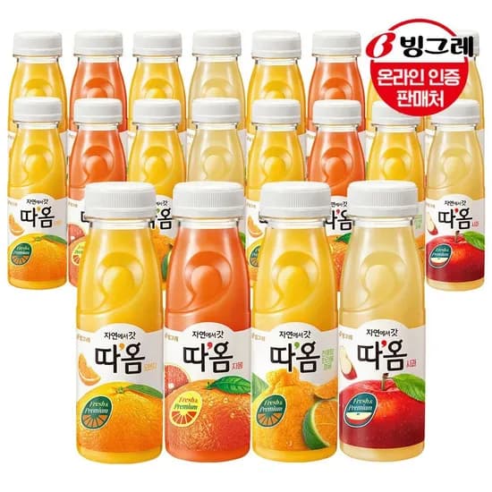 빙그레 따옴 주스 4종 20병 빙그레 따옴 주스 4종 20병