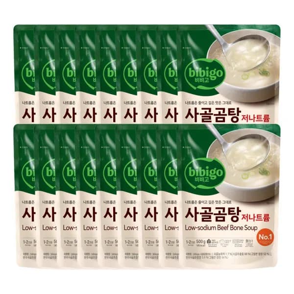 비비고 저나트륨 사골곰탕 500G 18개 비비고 저나트륨 사골곰탕 500G 18개