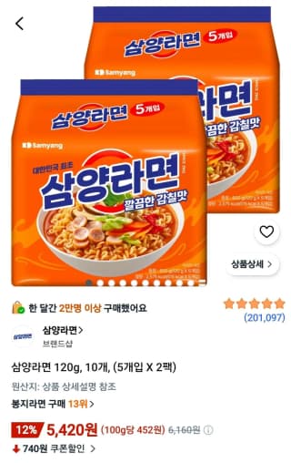 삼양식품 삼양라면 매운맛
