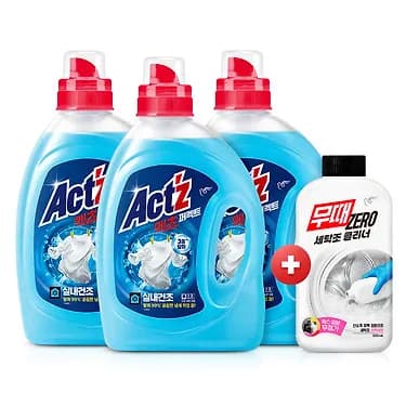 액츠 퍼펙트 실내건조 세탁세제 2.7L×3개+세탁조클리너 500ml×1개 액츠 퍼펙트 실내건조 세탁세제 2.7L×3개+세탁조클리너 500ml×1개
